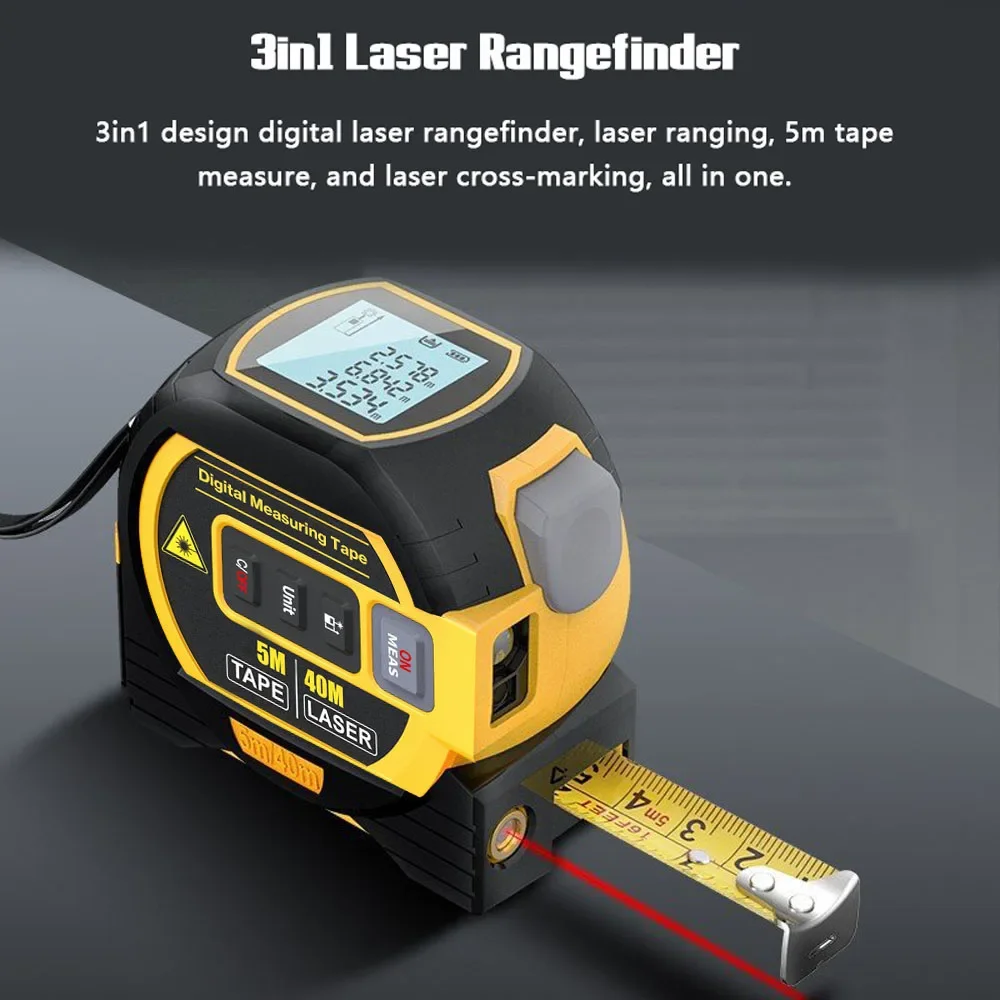 Industrial Laser Sensor - Backlight Distance Meter Building Measurement Device