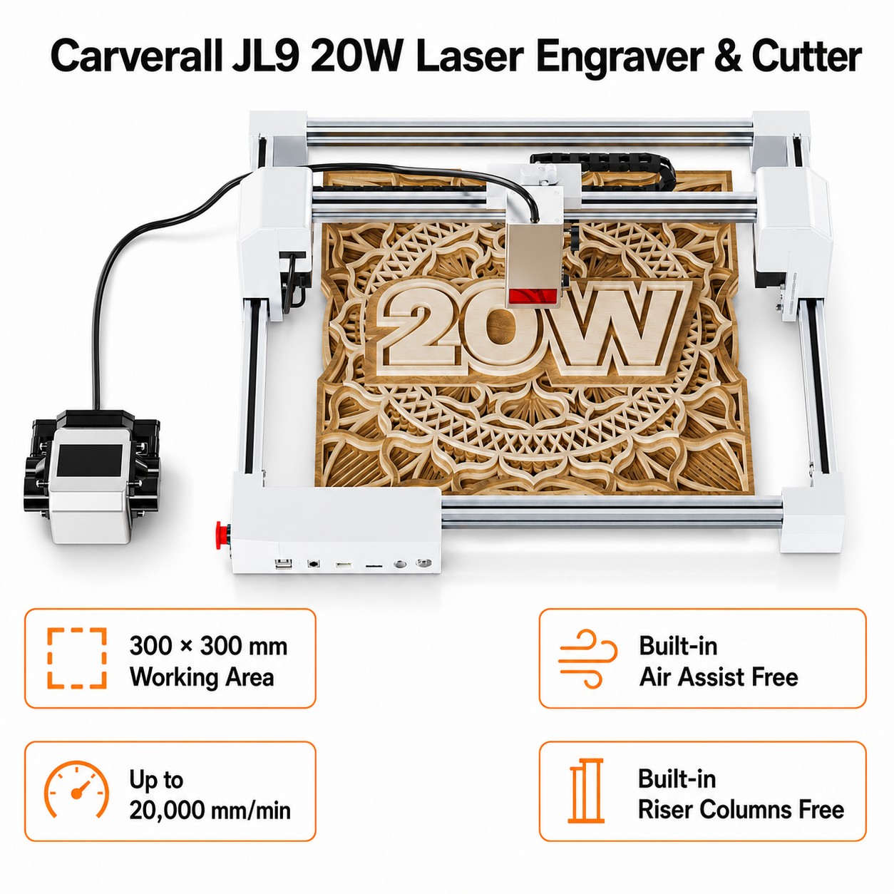 Carverall JL9 20W Laser Engrav - Industrial Laser Equipment 评论和价格